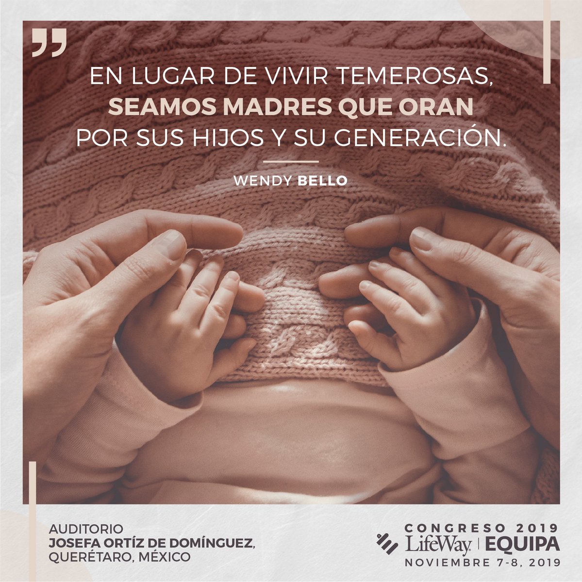lifewaymx's tweet photo. Conoce a @wendybelloblog, quién estará con nosotros durante los Talleres para Mujeres  del Congreso Equipa.
¡No podrás perdértelo!  Para más información visita https://t.co/piBd6HY0zJ https://t.co/vL4k4Qz0Cw