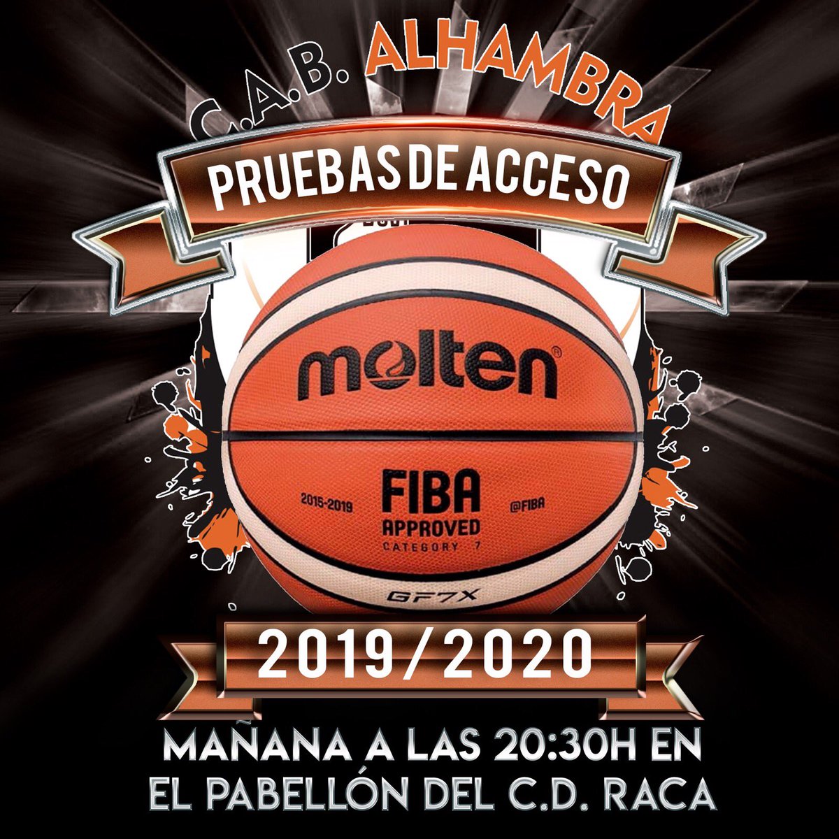 cabalhambra's tweet photo. Quieres formar parte del club de GUERREROS en esta temporada 2019-2020?
Podrás enseñar tus cualidades como jugador de baloncesto a partir de mañana a las 20:30H en el Pabellón del C.D. RACA.
Te vas a perder la oportunidad de ser un GUERRERO más?
#soydelcab 🏀 https://t.co/UebhbXdHys