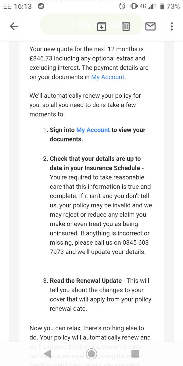 RenaudClaire's tweet image. So nice from @askesure to know that I'm getting ripped off by 30 more pounds this year? When most insurance can now cover me under 700 on better terms. Unfortunately I can't be bothered phoning again to haggle on this so this is goodbye for you. #loyaltydoesntpay #insuranceripoff