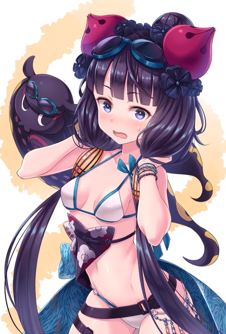 水着北斎さん。
照れ顔めっちゃかわいい。
#FGO 