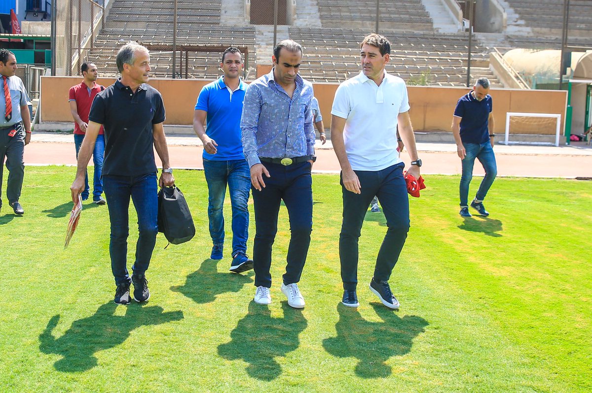 AlAhlyEnglish's tweet photo. Our coach’s first Steps towards
 El Tetsh stadium 🔴🦅
#WelcomeRenéWeiler https://t.co/0ESGgKsYVX