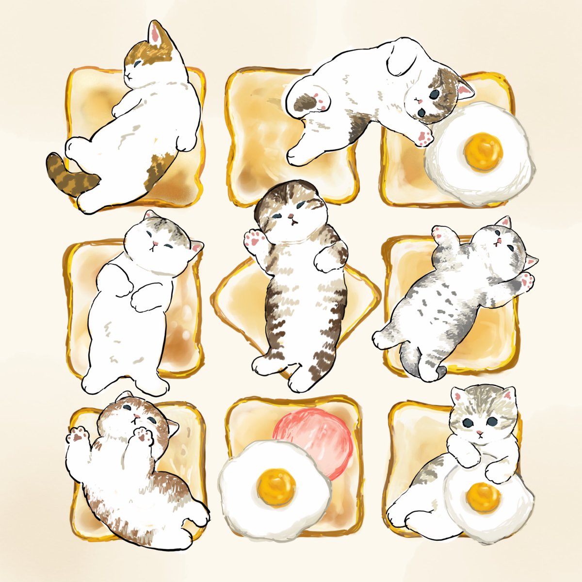 mofu_sand's tweet photo. ヘソ天食パンにゃんこ🍞 https://t.co/D2IAY8TA3a