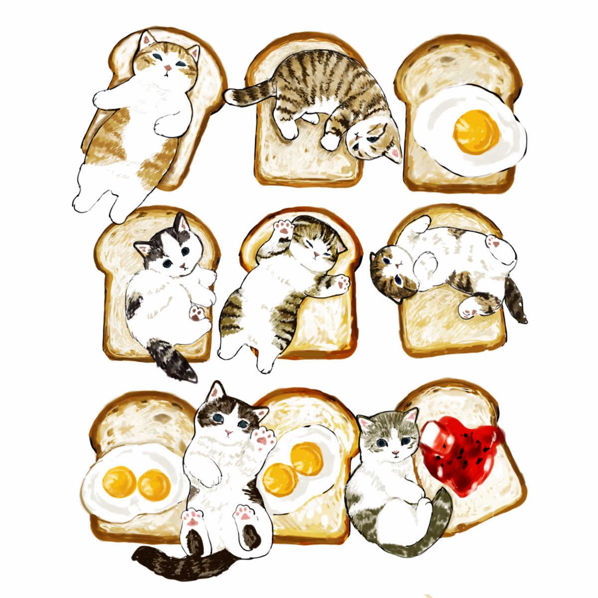 mofu_sand's tweet photo. ヘソ天食パンにゃんこ🍞 https://t.co/D2IAY8TA3a