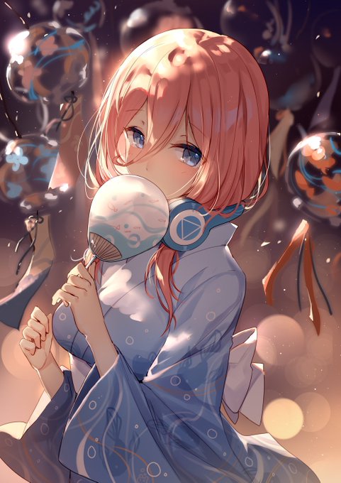 Bison倉鼠さんがTwitterに投稿した中野三玖(五等分の花嫁)のイラスト。