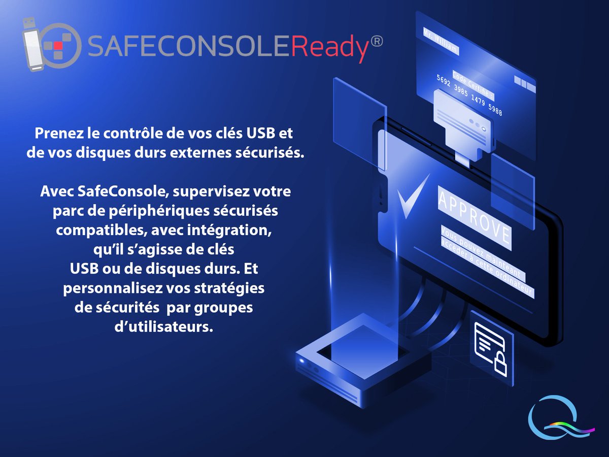 QueryInformatiq's tweet photo. SafeConsole, propose de multiples périphériques sécurisés afin protéger votre société des attaques et des virus informatiques 👊

Disponible sur --> https://t.co/uqXGf1agI7 https://t.co/VsmD9PElTL