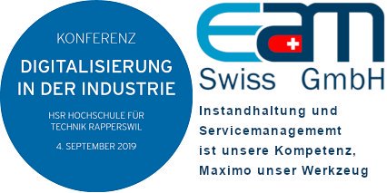 EamSwiss's tweet photo. Die @EamSwiss nimmt auch dieses Jahr an der Konferenz "Digitalisierung in der Industrie" der @hsr_rapperswil teil. Ein Besuch lohnt sich wie das Konferenzprogramm zeigt https://t.co/30OGLuXNaE
#EamSwiss #Digitalisierung #ibmmaximo #Industrie40 #hsr_rapperswil https://t.co/x3vJbs2dJh