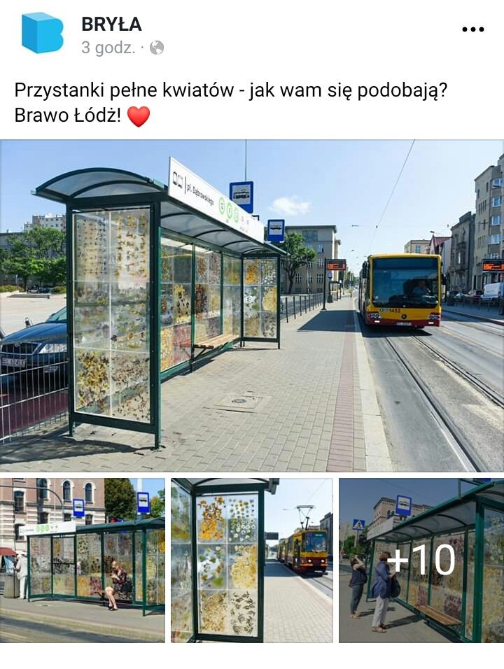Kto widział w Łodzi te o to przystanki? Jestem zachwycony pomysłem! 🌻🌼🌸 #ArtistOnTwitter #artist #flowerpower #polska <a href="/Miasto_Lodz/">Łódź</a>