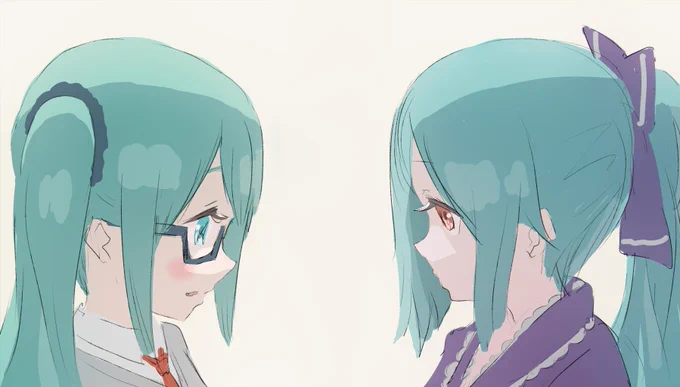 すずすずの前髪を見るイオリン
#すずあーと #イオリの森美術 