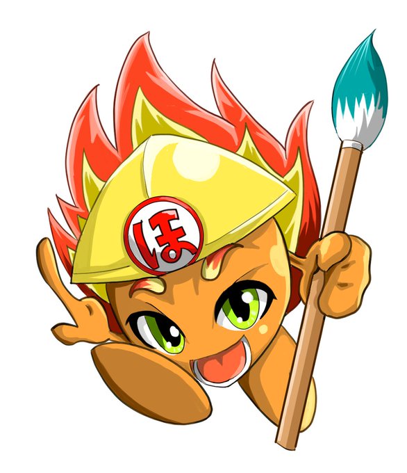 オリジナル マスコットキャラ #オリジナル #イメージキャラクター #モンスター #筆 #炎 https://t.co/8QB8hjnnh1 