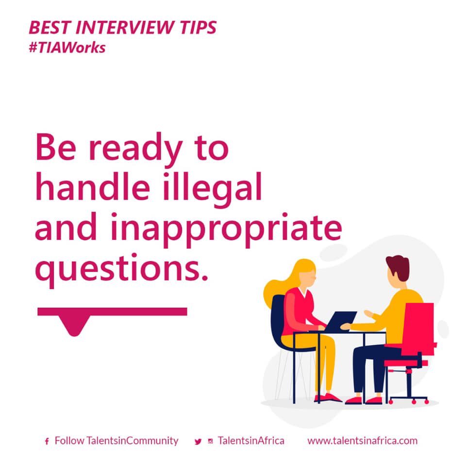 TalentsinAfrica's tweet image. #Bestinterviewtips #TIAWorks
Perhaps out of the effort to be polite, some usually assertive candidates become overly passive during job interviews. But politeness doesn&apos;t equal passivity. An interview is like any other conversation 
#TIAWork #TalentsinAfrica #Recruiter