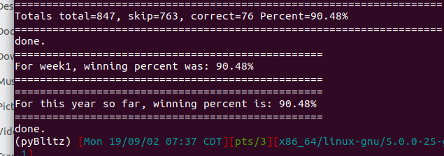 meprogrammerguy's tweet image. 90.48% of my picks were correct for Week #1 of College Football @PythonBlitz 

You need my book... Week #2 is coming!

amazon.com/dp/B07CC4KT6L🏈