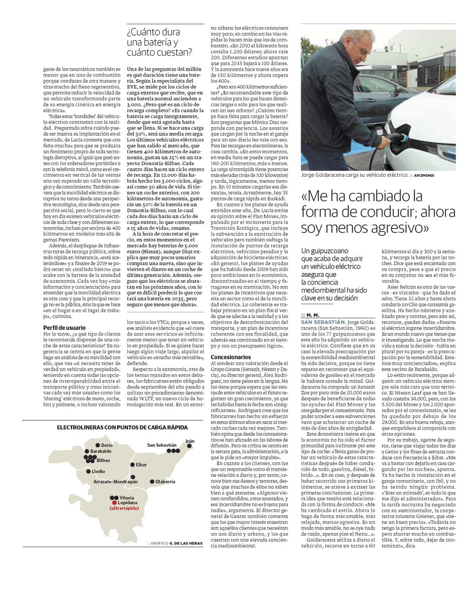 Argolabe's tweet photo. El coche eléctrico no se vende tanto como sería deseable. Noticia del @diariovasco de ayer 01.09.2019 https://t.co/JdXSuKqGsB