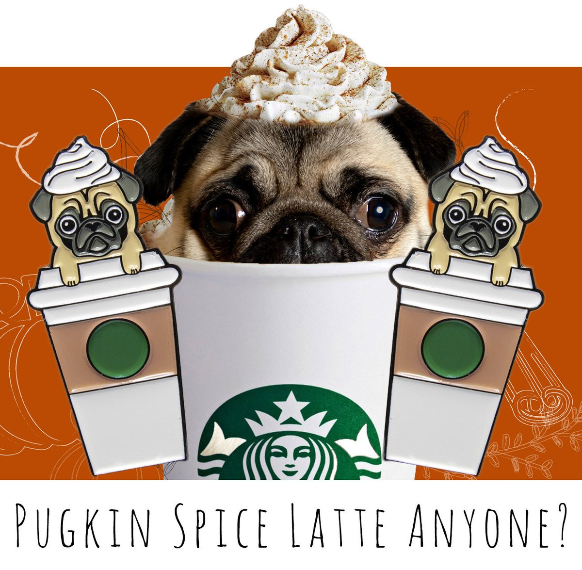 SNGDesignCo's tweet photo. Well #PumpkinSpiceLatte season is here, why not celebrate it with a @Philomenathepug #pugkinspicelatte? Today is the last day of our #LaborDaySale 25% off orders $25 or more!

https://t.co/hRaAzo1MNc https://t.co/N5ACIIeuyw