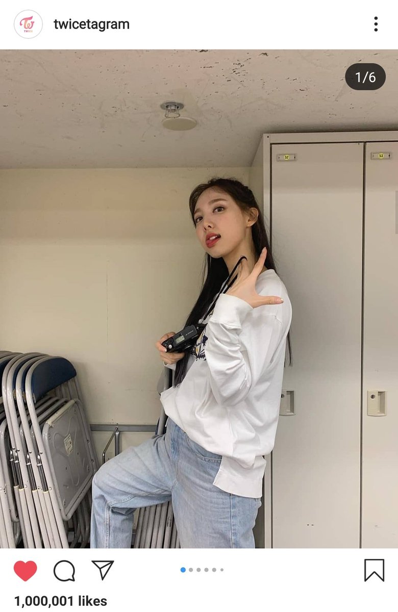 TWICESTATS's tweet photo. This post of Nayeon has surpassed 1 million likes on their official Instagram account, becoming their 33rd photo to do so! 👏💞

@JYPETWICE #TWICE https://t.co/nNCEE8zzRQ