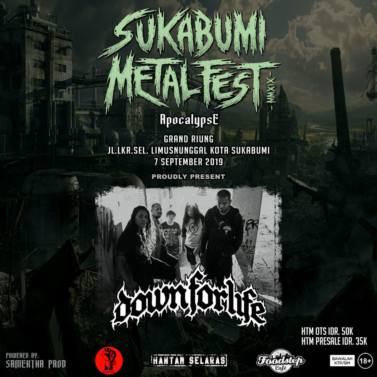 Bersiaplah untuk Berpesta!
Pasukan Babi Neraka Sukabumi

youtu.be/O_CNh6KzMXE

#DownForLife #Solo #SukabumiToday #InfoEvent #Gigs #SukabumiMetalFest