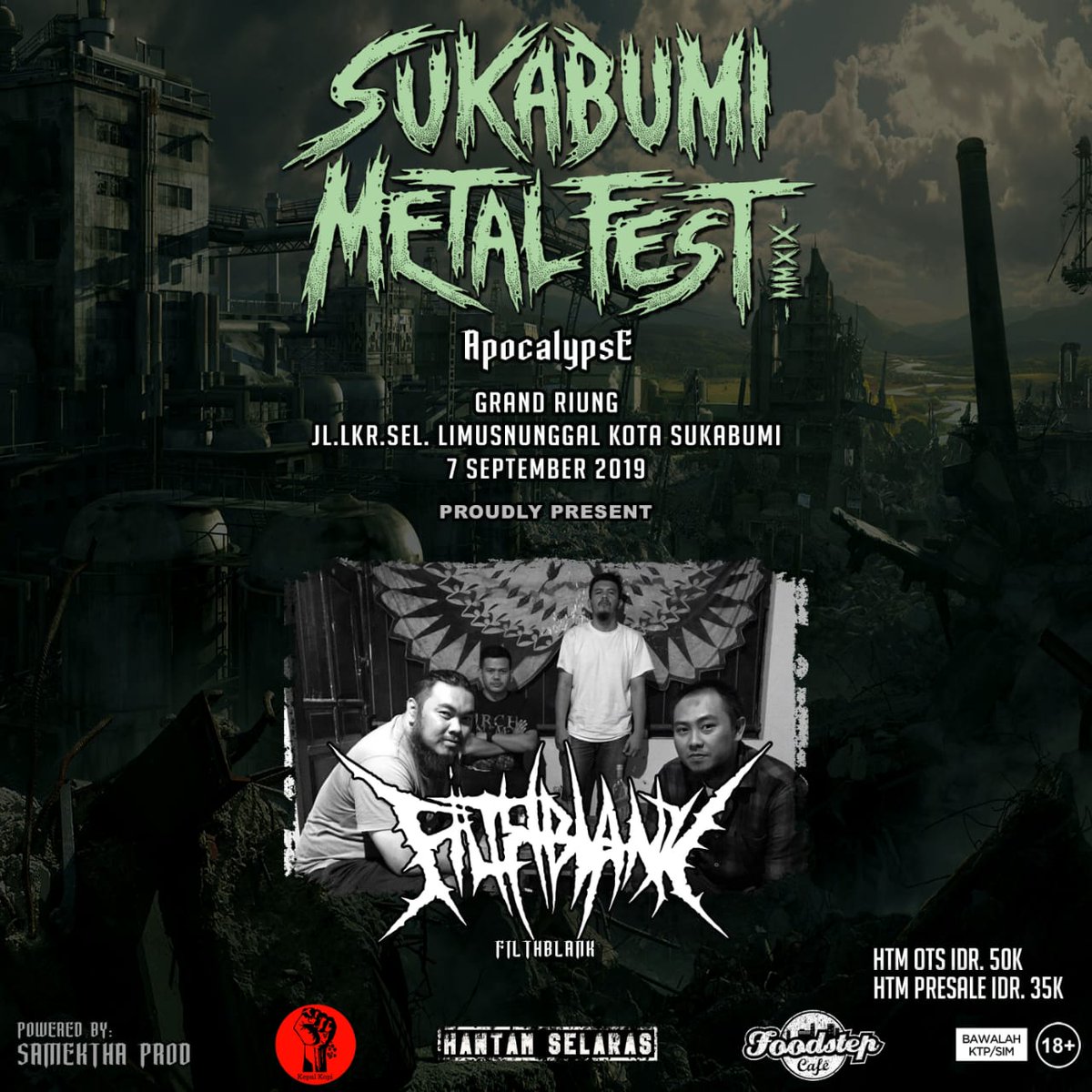 FILTHBLANK - Cacat Mental Feat. Man JASAD
youtu.be/-mIB8qrBC-Y

#SukabumiMetalFest #Jasad #EventSukabumi #Metalhead #Metal #FILTHBLANK
