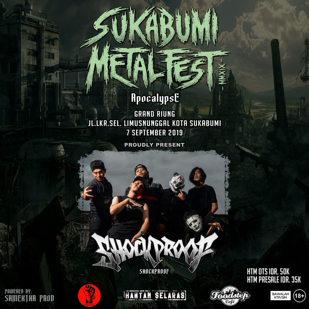 Setuju ya? Shockproof.si menjadi virus bangkitnya rap metal di Sukabumi

Udh nyimak lagu Despair, check disini:
youtu.be/SeZ2iZAfoS0

#Shockproof #SukabumiMetalFest #InfoSukabumi #EventSukabumi #Metalhead #Apocalypse #2019