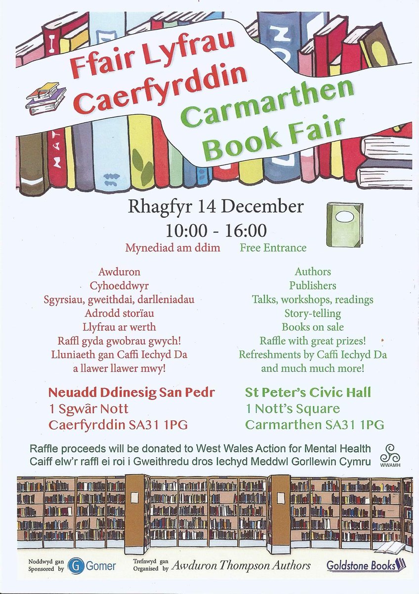 Please RT #Carmarthenbookfair #authors #books #creativewriting #publishers #stories <a href="/Discovercarms/">Carmarthenshire</a> <a href="/Carmjournal/">Carmarthen Journal</a> @CarmarthenTownC <a href="/gomerprinting/">gomerprinting</a> <a href="/ThompsonAuthors/">Thompson Authors</a> <a href="/whatsonwales/">Whatonwales.co.uk</a> <a href="/WalesOnline/">WalesOnline 🏴󠁧󠁢󠁷󠁬󠁳󠁿</a>