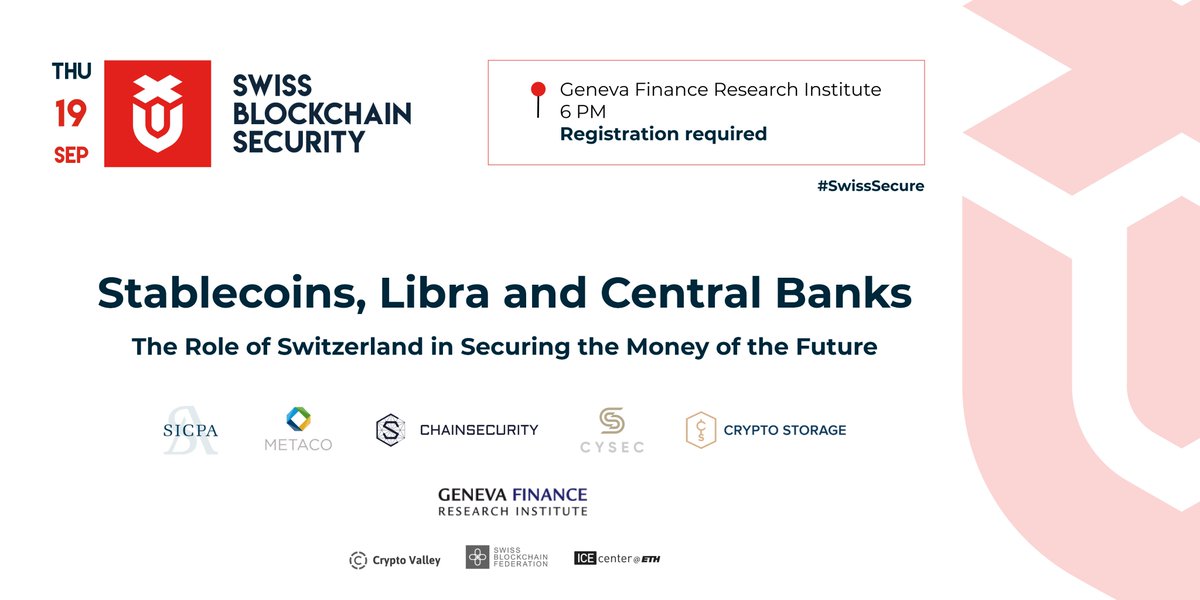 metaco_sa's tweet photo. Discover the future of #money and the role of #Switzerland securing it, at the upcoming #SwissBlockchainSecurity event in #Geneva on Sep.19th from 5:45pm.
Register now! https://t.co/auPaSZkSzt
@sicpa @metaco_sa @chain_security @cysecsystems @CryptoFinanceAG @UNIGEnews https://t.co/rU4BWX5OKW