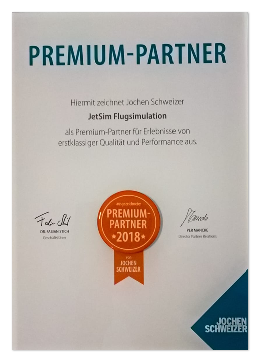 JetSim_Berlin's tweet image. Wir sind stolz, dass wir von @js_erlebnisse als "Premium Partner für Erlebnisse von erstklassiger Qualität" ausgezeichnet worden sind. 😏👈✈️

Kommt vorbei und überzeugt Euch selbst davon! 😉

#airlebnis #jetsim #berlin #event #auszeichnung #premiumevent #jochenschweizer #cockpit