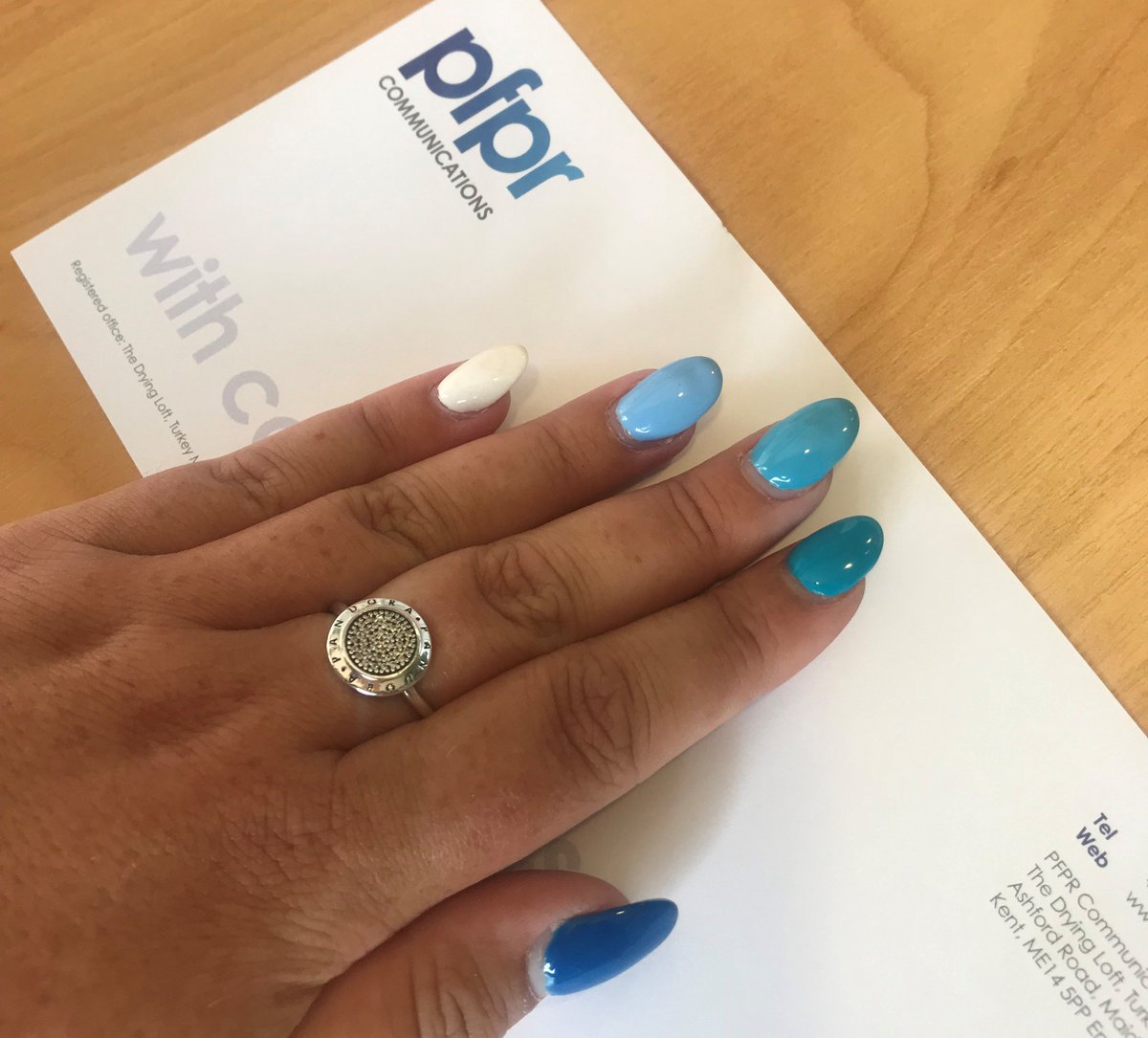 PFPR_Comms's tweet photo. Commitment to your work is matching your gel nails to PFPR’s logo. @saffyjohnson #PFPR #PFPRcolours https://t.co/5tp0FewA3m
