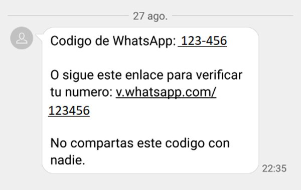 timo whatsapp codigo verificacion