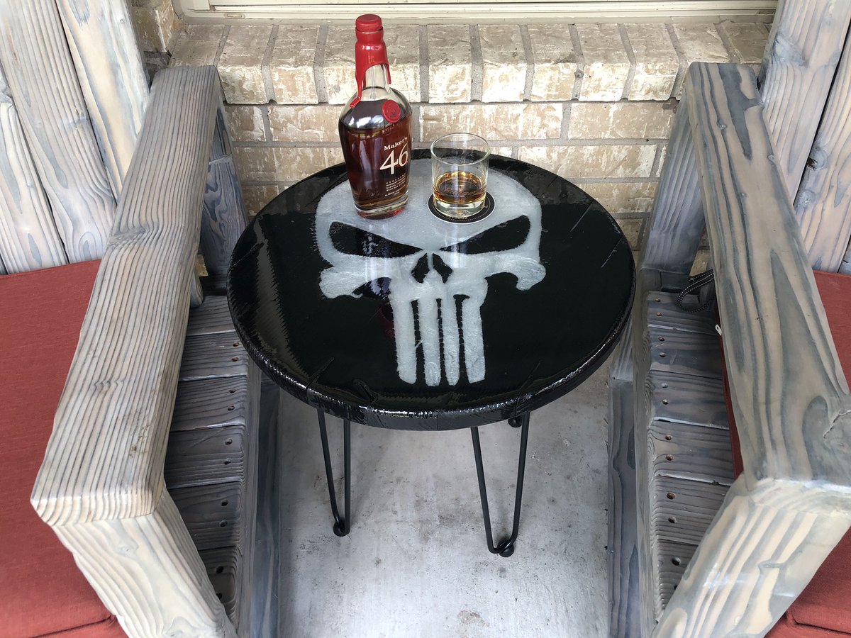 BuildDadBuild's tweet photo. Punisher Table I mad a while back. 💀💀🔥🔥
#bernzonecontest #bernzone #punisher  @jonnybernthal @ThomasJane https://t.co/dBoVKEXNiA