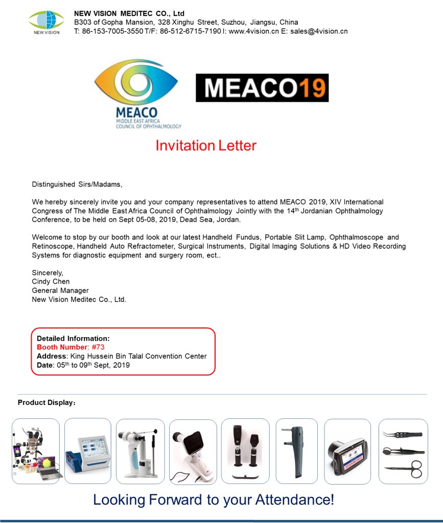 newvisionmed's tweet photo. Welcome to visit our booth in MEACO 2019 Jordan. Sept 5-8! https://t.co/BiTmsjBVUX