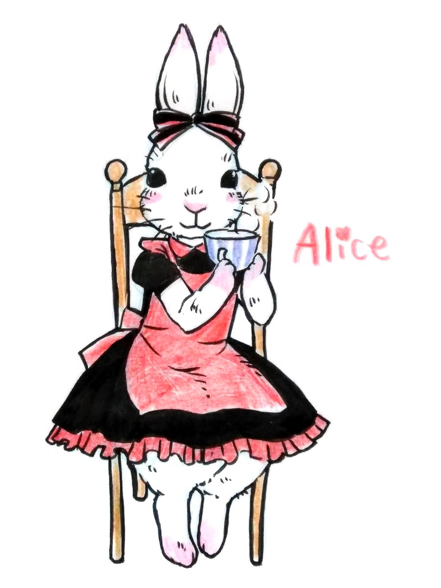 Rui Magictheater בטוויטר Alice Tea Party オリジナルイラスト うさぎイラスト ウサギイラスト 一日一絵 1日1絵 アリスイラスト 不思議の国のアリス