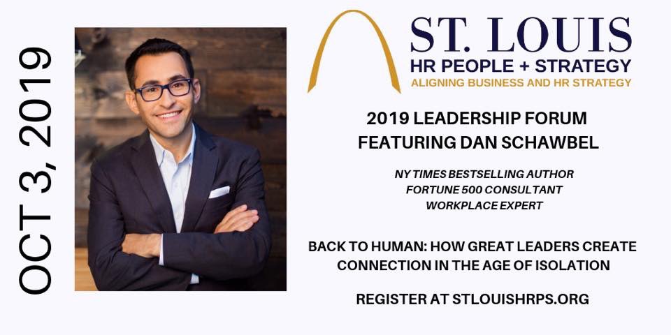 Registration is OPEN! Join <a href="/DanSchawbel/">Dan Schawbel</a> in St. Louis on 10/3/19! #BacktoHuman  Business Partners - we have few openings for booths that day (law firm and benefit broker slots are full!).  

stlouishrps.org/meetinginfo.ph…