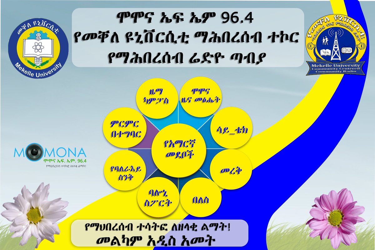 bereket_hasen's tweet photo. The new billboards @MekUniETH to be posted in the city of- #Mekelle, to promote our #community_radio @momonafm96 and wishing the #happynewyear. #Community_participation_for_sustainable_development #MOMONA_FM96.4 @DrKindeya @Danieltikabo https://t.co/eX0sq7A29k