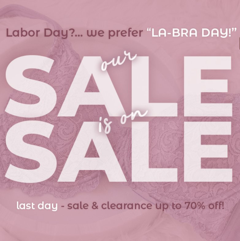 Happy Labor Day! Work Hard - Play Hard - Relax in Style. Save up to 70%. Hurry, sale ends today!