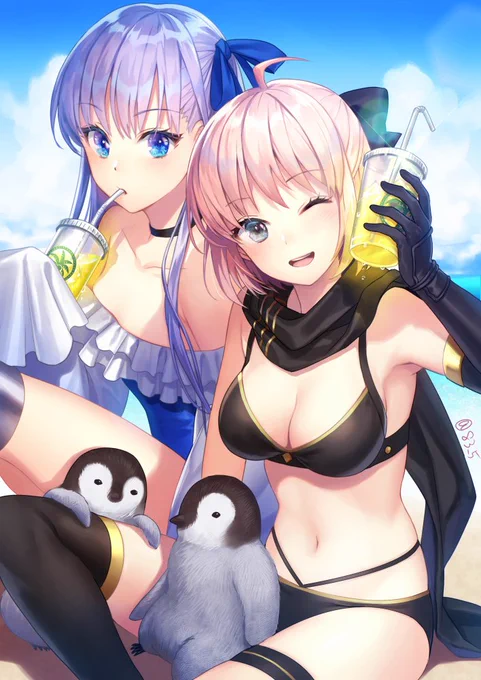 9月になっちゃったけど水着 #FGO 