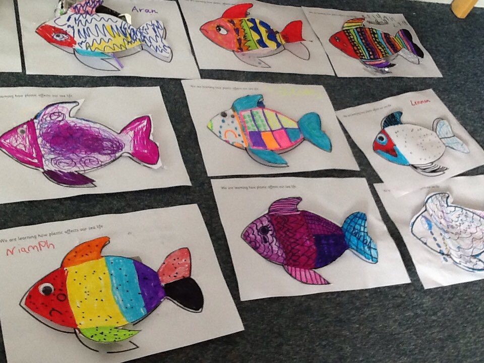 MissMcCnmps's tweet photo. In P4 we were learning about plastic pollution today and how it affects fish! @NiddrieMillPS https://t.co/jP3aDkJ1aY