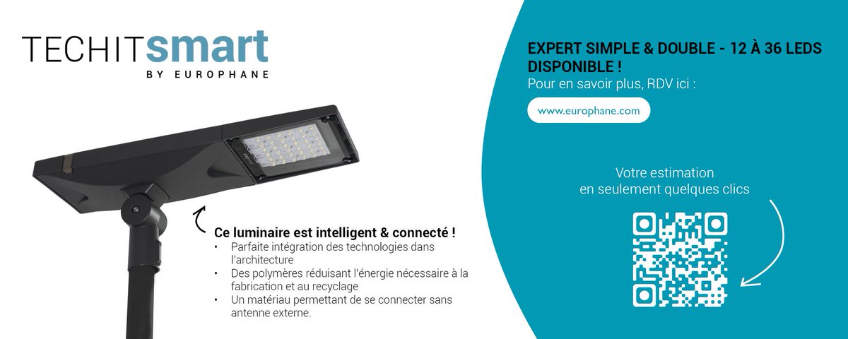 EurophaneSAS's tweet photo. En ce jour de rentrée, nous avons une bonne nouvelle à vous annoncer ! Notre offre #TechITsmart Expert est disponible ! Près d'1 an et demi de recherche et développement pour concevoir une solution d'#éclairage intelligent & connecté qui répond aux nouveaux enjeux des #villes. https://t.co/5b6fkdTOGi