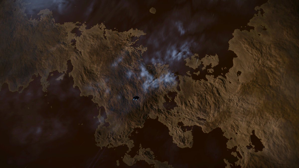 Niibl's tweet photo. Day 353 - Expedition Aqua
Me alone in the Black
Orbiting a KM binary, 32,000 Ls out from a class F primary, a small terrestrial ammonia world.
-69 C, just 0.13x mass of Earth, with a thin sulphur dioxide rich atmosphere.
@EliteDangerous
@GalPhotoED
#EDPostcards
@MissionFarsight https://t.co/Dn8KmG63Rj