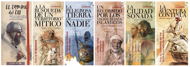 caminodelcid's tweet photo. Las portadas de los folletos del #CaminodelCid ¡son tan bonitas! https://t.co/a9vfoK1aLH https://t.co/qIcN019bDS
