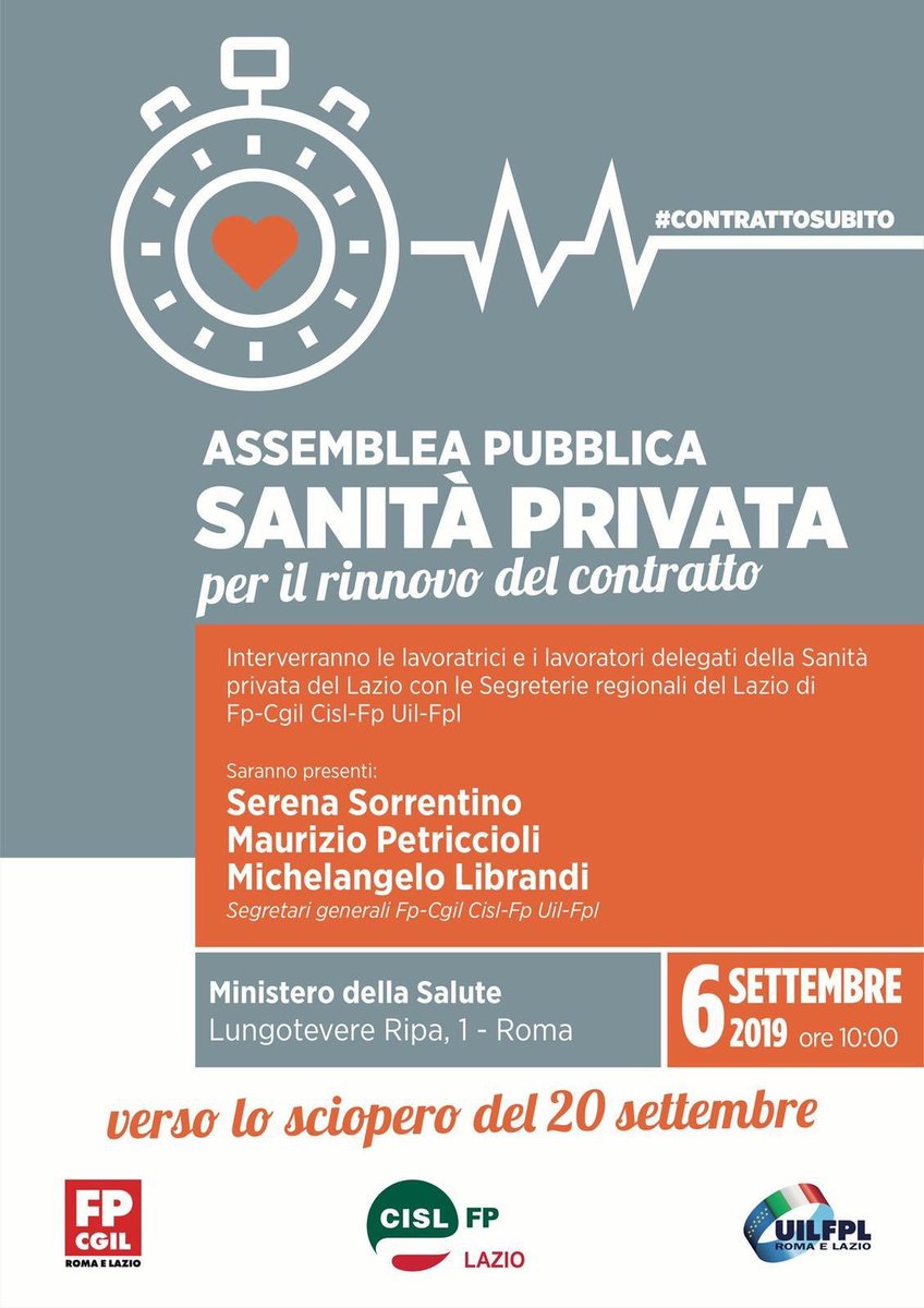 AntonioCuozzo's tweet photo. #300.000 lavoratrici e lavoratori della #SanitàPrivata attendono da oltre #12Anni ! La nostra lotta non si ferma, Il 6 Settembre saremo presso il Min. della Sanità affinché la Politica intervenga e non sia muta verso questa #Vergogna #VersoloScioperoNazionale del #20Sett https://t.co/4WxnrSzIj3