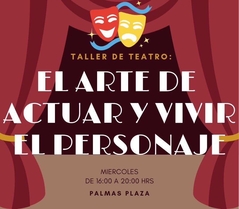 ¡Comienza a hacer tus sueños realidad!
Inscríbete a este grandioso taller en donde aprenderás a crear personajes llenos de vida. 🎭 
Estamos ubicados en Palmas Plaza 📍
Número telefónico: 2222252481 ☎️
Facebook: Escenario Capacitación Actoral en Puebla
Instagram: escenariopue
