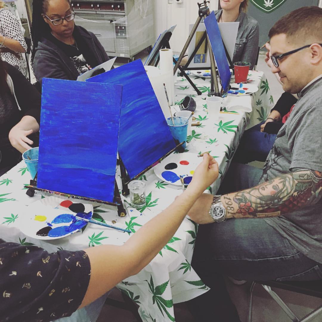 puffpassnpaint's tweet photo. “I am seeking. I am striving. I am in it with all my heart.” Vincent van Gogh 

Sign up for a Puff, Pass, and Paint class near you! Link in bio https://t.co/EYlkktC6r1