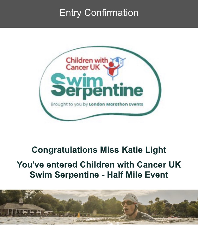 Life hit rock bottom the last few months, so today I decided to change that. 

Sign up to a new event, scare yourself with something new and go smash it! 💪🏼🏊🏼‍♀️😱

#mentalhealth #swimserpentine #newchapter #newchallenge #MondayMotivaton