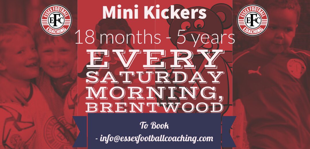 We have a few spaces available in our Mini Kickers Class, held at Shenfield school. Email now for more info ⚽️
