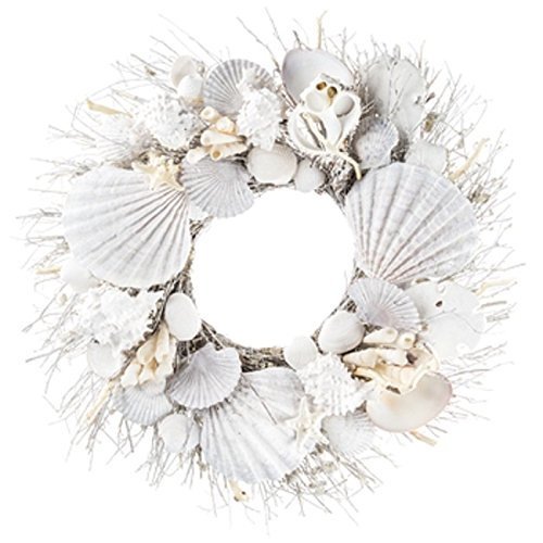 White Seashell and Branch Wreath Coastal Home Decor – Nautical Decor – Beach Cottage Decor Resin coastalinfusion.com/shop/product/w…