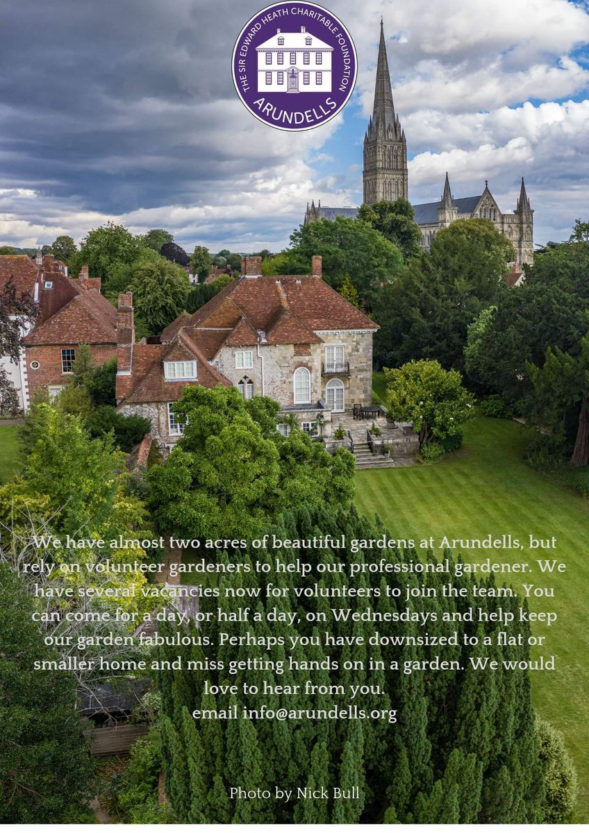 AboutSalisbury_'s tweet photo. What an amazing place to spend your free time. @Arundells in the #CathedralClose are looking for #volunteers to look after their stunning garden. If you're interested email info@arundells.org https://t.co/ODrfaFNF8D
