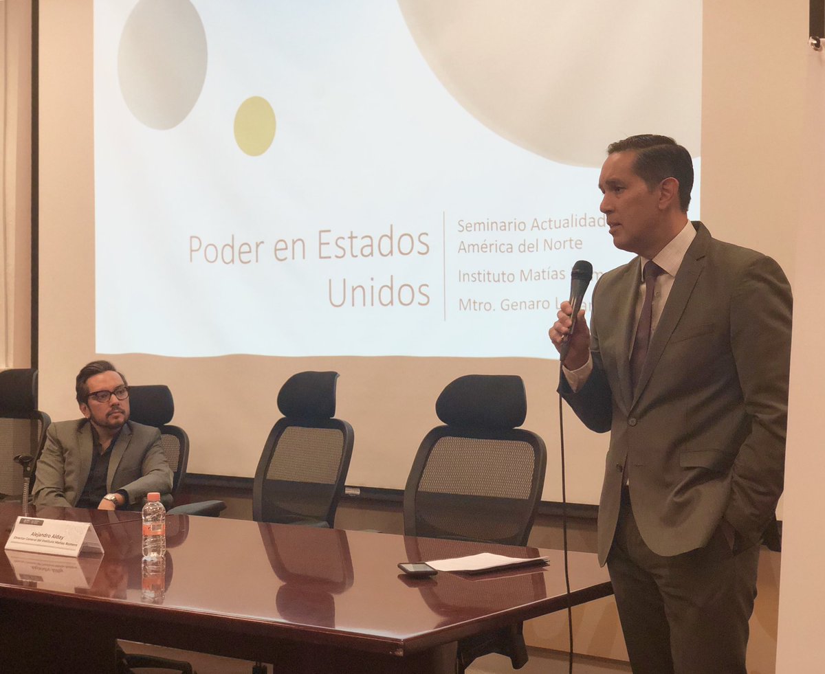 Instituto Matías Romero (@imatiasromero) on Twitter photo En el #CursoIMR “Actualidad de América del Norte”, <a href="/genarolozano/">Genaro Lozano 🌈</a> explica los diferentes actores, poderes y mecanismos que participan en la toma de decisiones políticas en EUA 🇺🇸. En el #CursoIMR “Actualidad de América del Norte”, <a href="/genarolozano/">Genaro Lozano 🌈</a> explica los diferentes actores, poderes y mecanismos que participan en la toma de decisiones políticas en EUA 🇺🇸.