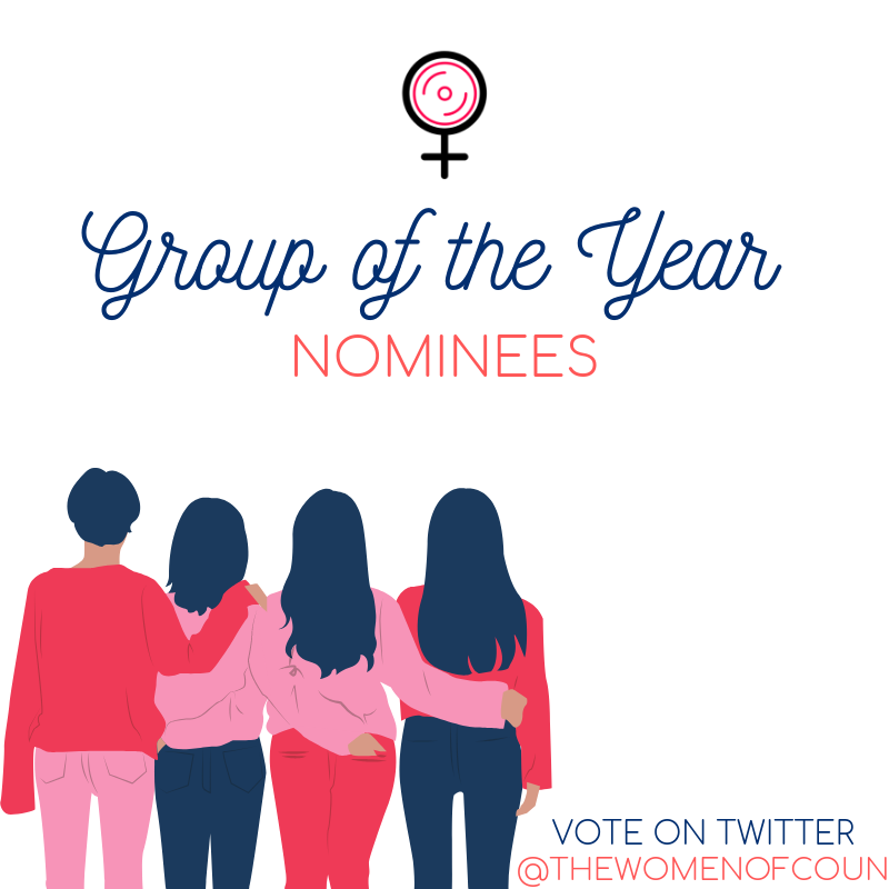 TheWomenCountry's tweet photo. Watch as we announce the 2019 Group of the Year nominees here: https://t.co/J1Rw3h9P3p

Congratulations to each of our nominees on a successful year and we look forward to seeing your votes starting September 16th on our Twitter page! https://t.co/HL04MTZgi2
