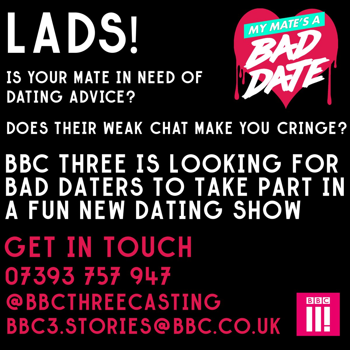 Get applying! <a href="/OfficialCastMe/">Cast Me</a> <a href="/extrascastings/">Casting Collective</a> <a href="/TellyBoxCasting/">Telly Box Casting</a> <a href="/Castingfortelly/">Casting for Telly</a> pls RT!