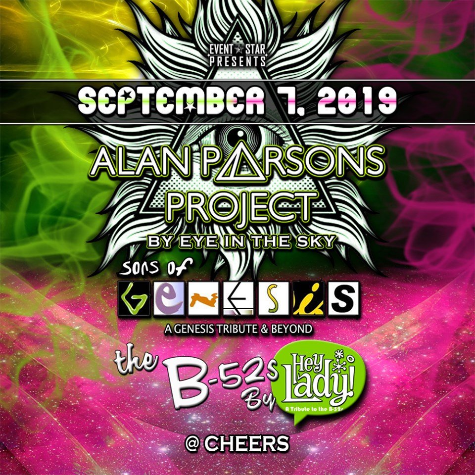 EventStarPro's tweet photo. #FreeShow #FridayNight @AtCheers #HillbillyDemons / #SaturdayNight #Debut of #AlanParsonsProject #TributeBand #EyeInTheSky w/ #SonsofGenesis & @HeyLadyB52sTrib then #Sunday #AtCheers 9th #Roc n #Roll #CarShow w/ #TheGrind & #VividBlack #livemusic #livebands #Colorado #rulabula https://t.co/WEhQNLN3Jf