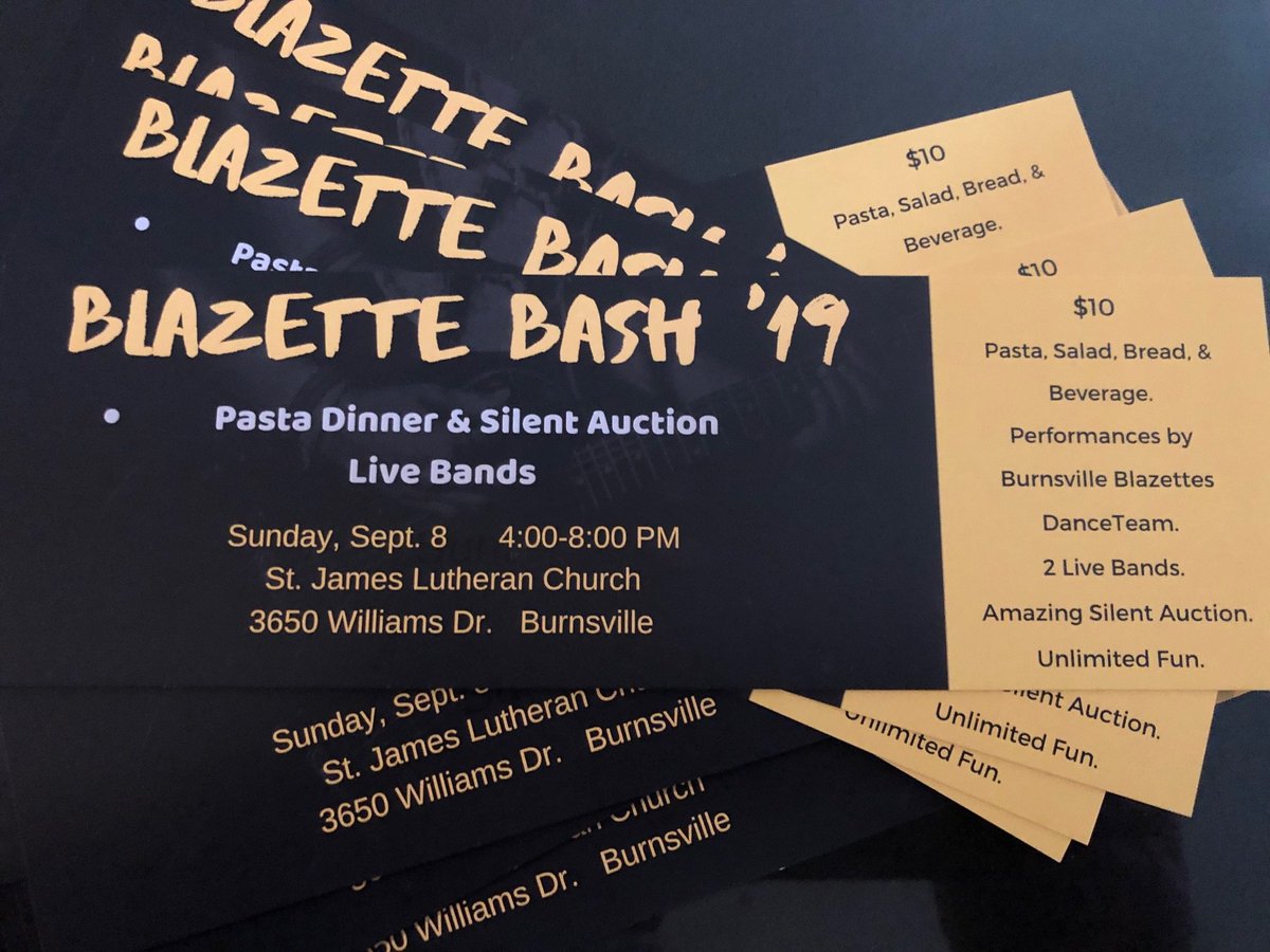 BHSblazettes's tweet photo. Blazette Bash Pasta Dinner and Silent Auction this Sunday Sep 8th! Tickets are $10.00 at the door or buy them here https://t.co/7xFSHfxRJT
2 live bands and performances by the Blazettes. See you there! https://t.co/Cu436UHu13