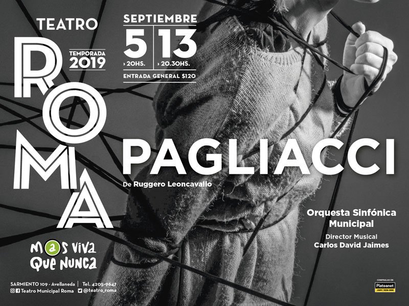 teatro_roma's tweet photo. 🔳 - 5/9 - Ópera Pagliacci en el #TeatroRoma🎭
🔳 - 6/9 - Fernando Cabrera en el #TeatroRoma🎭
🔳 - 7/9 - Mateo en el #TeatroRoma🎭
🔳 - 7/9 - Un instante sin Dios en el #TeatroRoma🎭
#RomaTango🎻 #TeatroQueEmociona💞 #CulturaMdA💚 https://t.co/pURzQ7oUuH